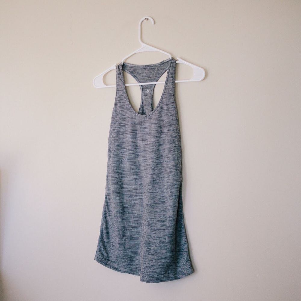 Lululemon Heather Gray Racerback Athletic Tank